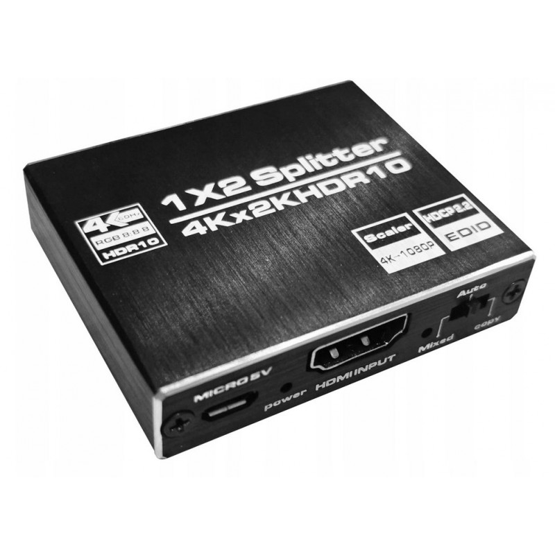 SPLITTER HDMI 2.0 1x2 4K UHD HDCP 2.2 Rozdzielacz