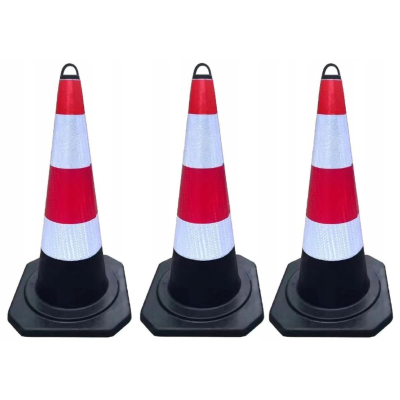 Pachołek Drogowy Ostrzegawczy Odblaskowy Gumowy Słupek Odblask 60 cm