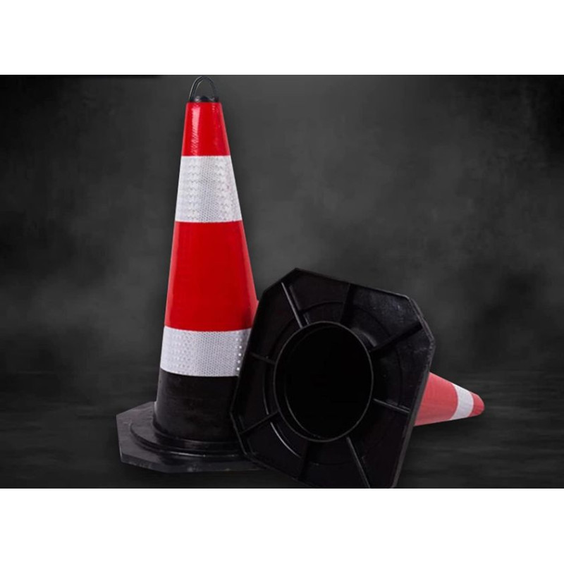 Pachołek Drogowy Ostrzegawczy Odblaskowy Gumowy Słupek Odblask 46 cm