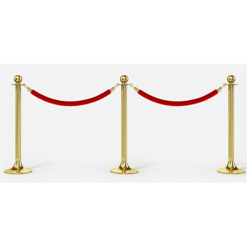 Sznur Odgradzający Lina do Słupków Hotelowych Teatralnych Czerwony 155 CM