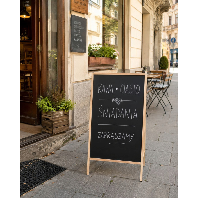 DUŻY Potykacz Reklamowy Kredowy Zewnętrzny Stojak Dwustronny Tablica 120x70