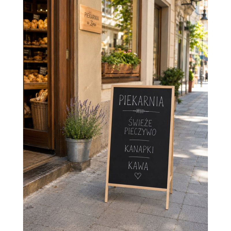 DUŻY Potykacz Reklamowy Kredowy Zewnętrzny Stojak Dwustronny Tablica 120x70