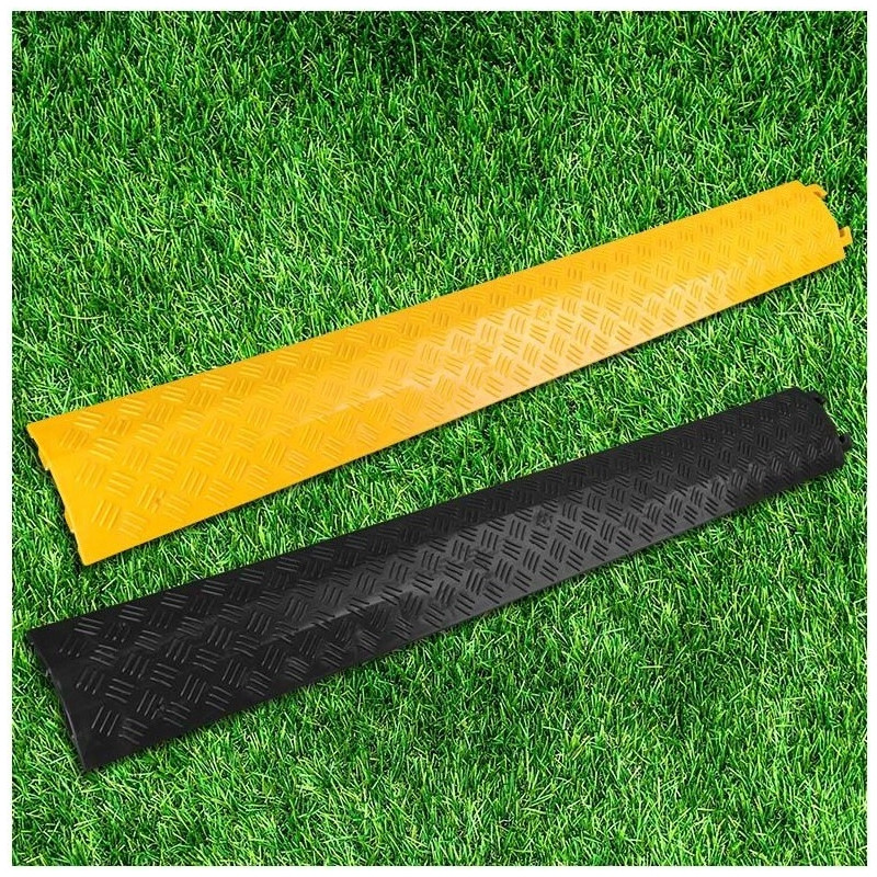 Najazd Progowy 100 CM Ochronny Kablowy Kanał Guma Czarny Maskownica Czarny