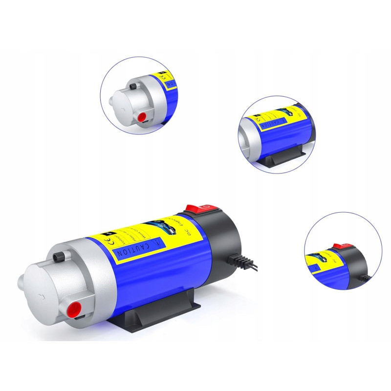 Elektryczna Pompka do Spuszczania Paliwa Oleju Pompa Przepływowa 12V 100W