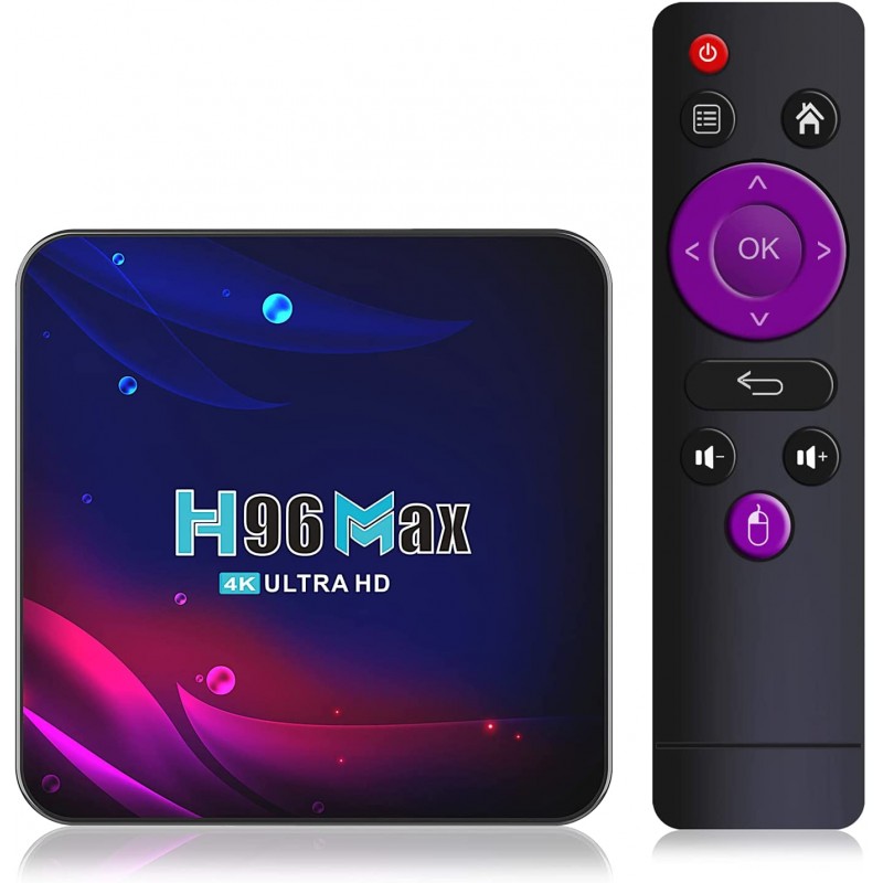 H96 MAX 4/64GB ANDROID Smart TV BOX PRZYSTAWKA 4K