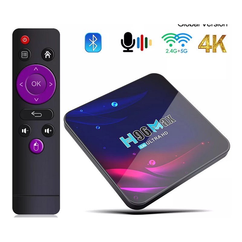 H96 MAX 4/64GB ANDROID Smart TV BOX PRZYSTAWKA 4K