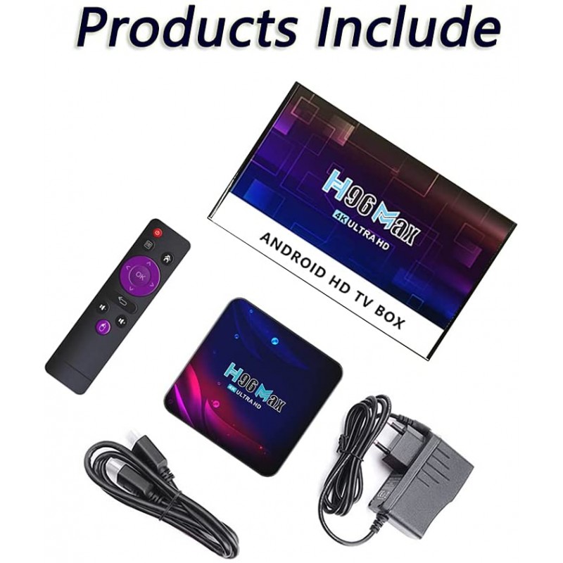 H96 MAX 4/64GB ANDROID Smart TV BOX PRZYSTAWKA 4K