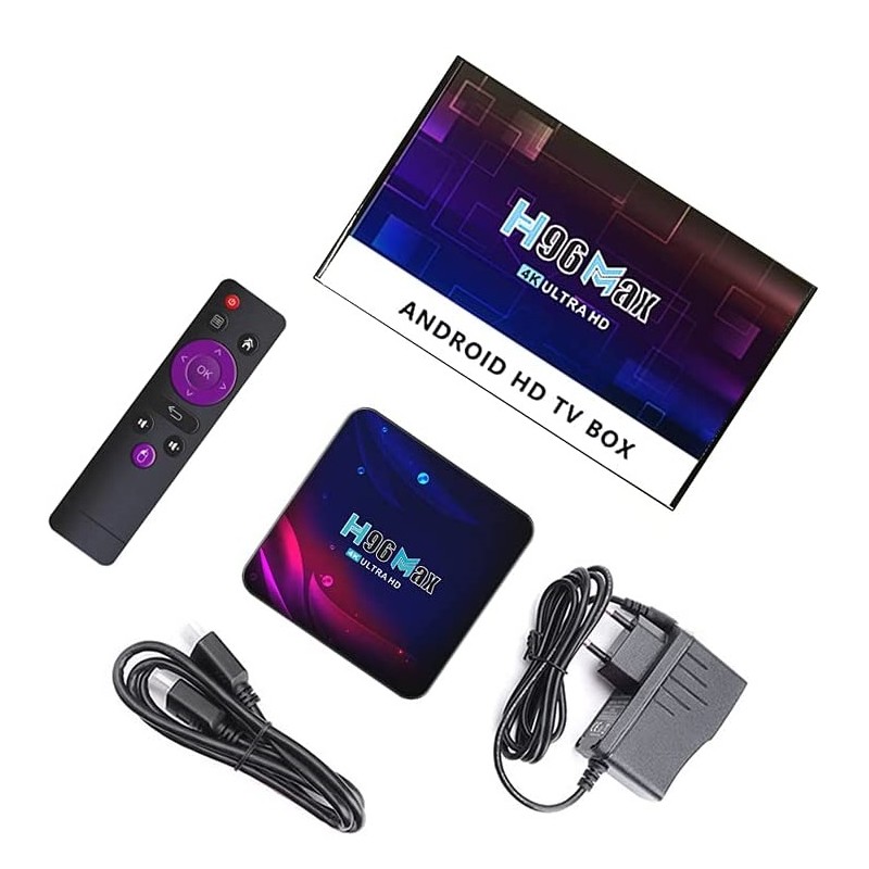 H96 MAX 4/64GB ANDROID Smart TV BOX PRZYSTAWKA 4K