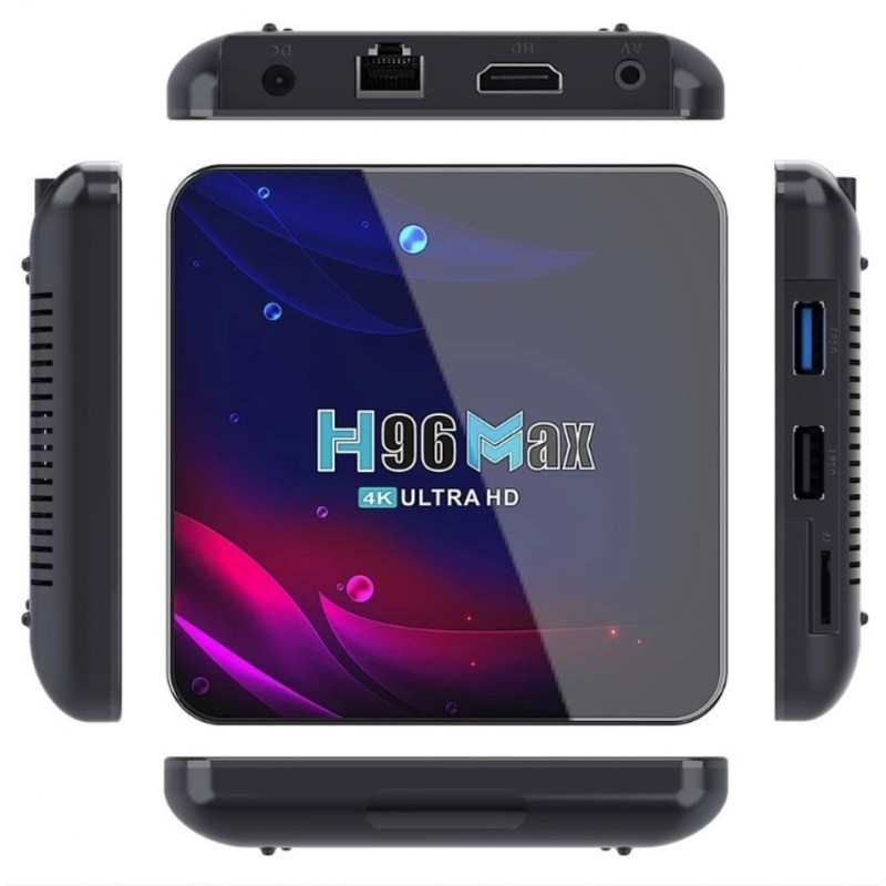 H96 MAX 4/64GB ANDROID Smart TV BOX PRZYSTAWKA 4K